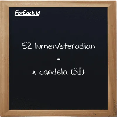 Contoh konversi lumen/steradian ke candela (lm/sr ke cd)